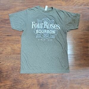 Four Roses Bourbon Green Whiskey Unisex Size Medium T-Shirt